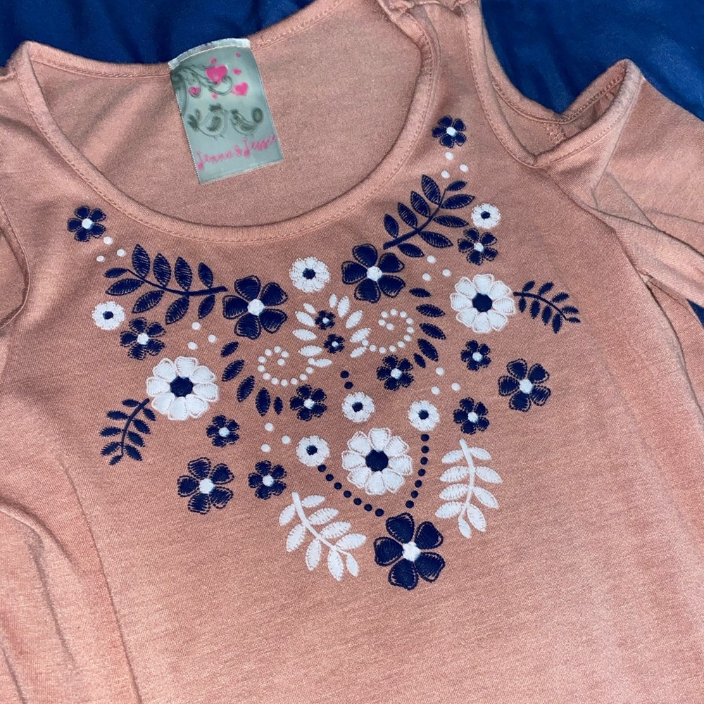 Girls Pink Cold Shoulder Dress